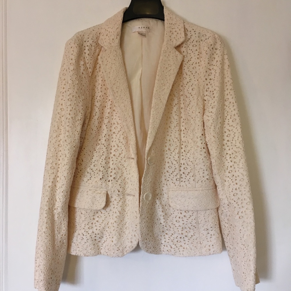 Kenar Cream Lace Jacket